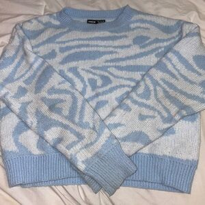 Blue cropped sweater